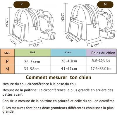 harnais chien | CutieBackPack™ - Chiens et Compagnons